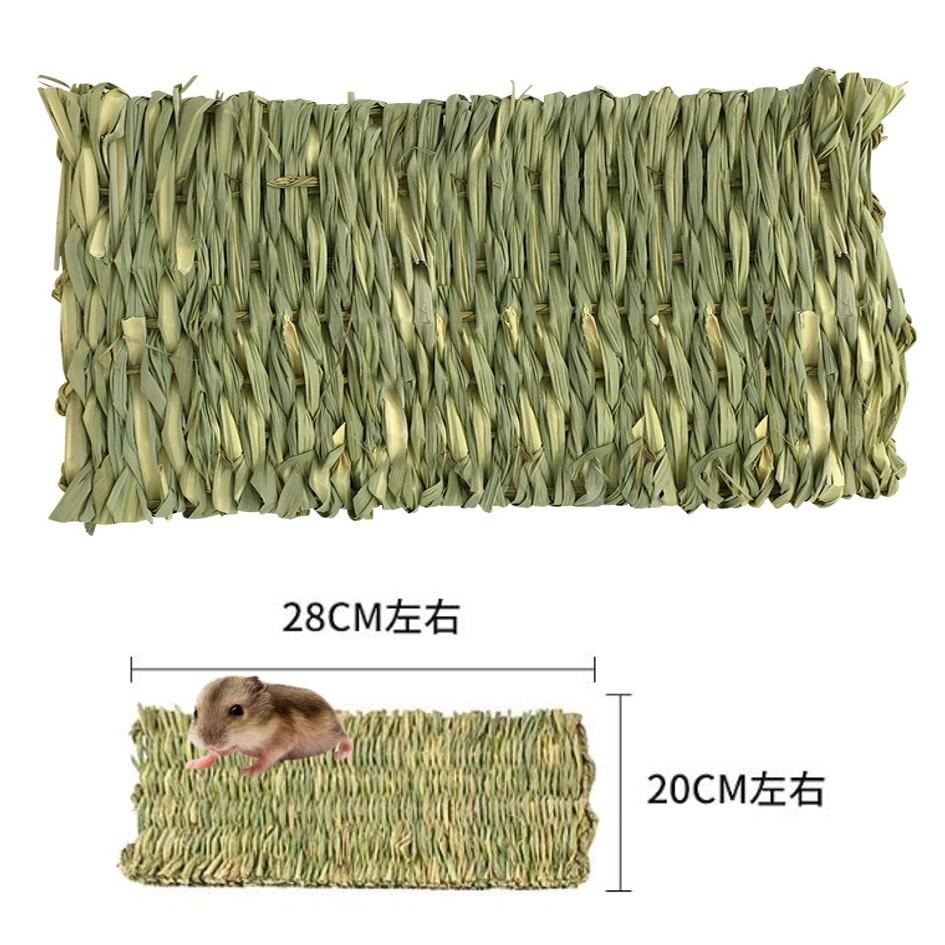 【現貨+免運】小寵編織草墊 啃咬磨牙草墊 編織草墊 牧草 倉鼠草窩 兔子草墊 兔子磨牙 手工編織草墊 倉鼠草蓆 倉鼠涼墊-細節圖5
