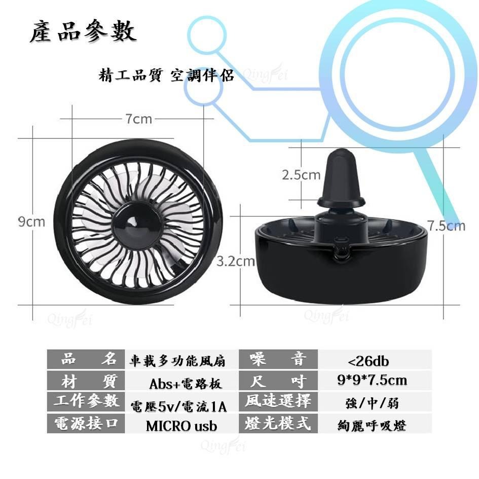 台灣現貨🔥快速降溫🔥 車用空調風扇 冷氣出風口風扇 車用風扇 汽車空調風扇 USB車用電風扇 車載風扇 空調 車內散熱-細節圖8