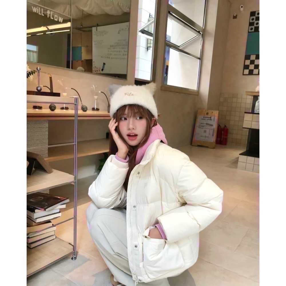 FILA 貓耳帽 暹羅貓&三花貓-細節圖2