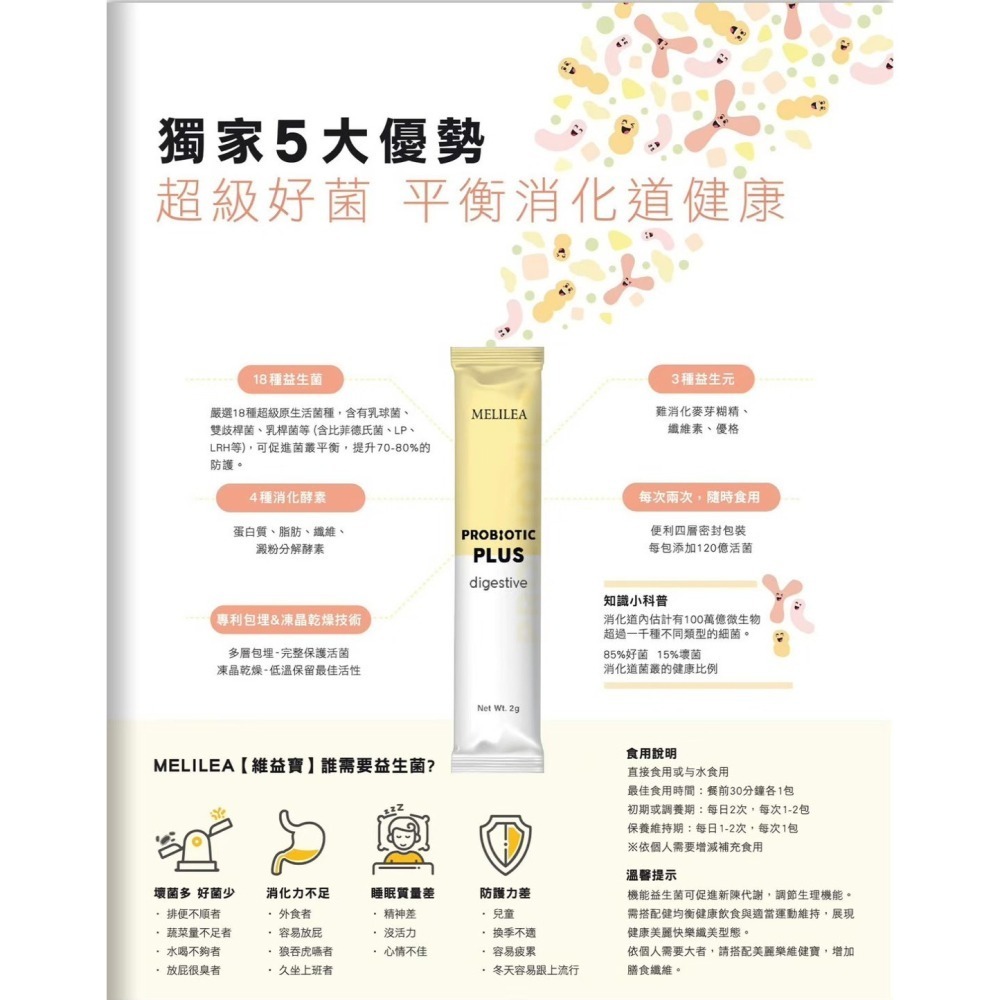 ‼️正品公司貨‼️ 維益寶消化益生菌 #乳酸菌、調整腸道好菌、幫助消化、排便順暢的好幫手-細節圖5