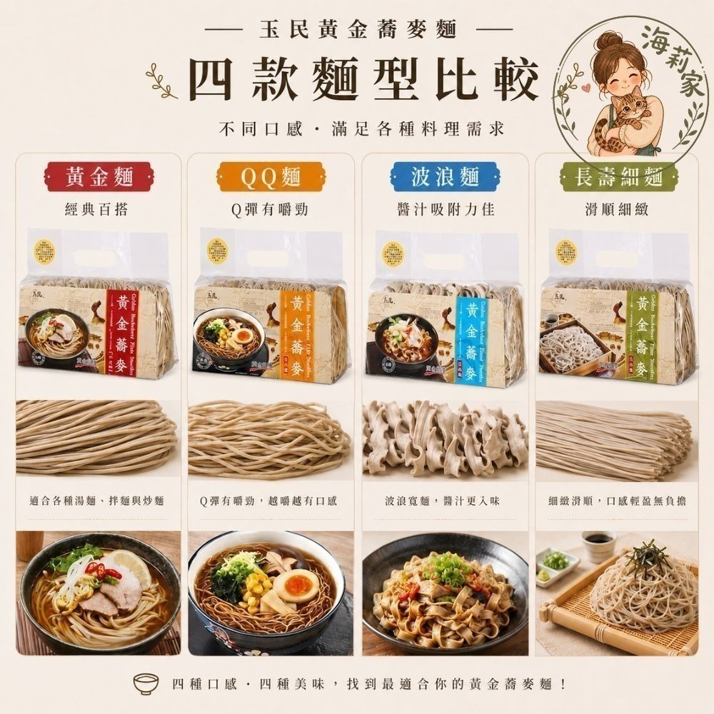 玉民 黃金蕎麥麵｜蕎麥麵條｜蕎麥冷麵｜蕎麥湯麵｜波浪麵｜QQ麵｜長壽細麵｜日曬乾麵｜台灣麵條-細節圖8