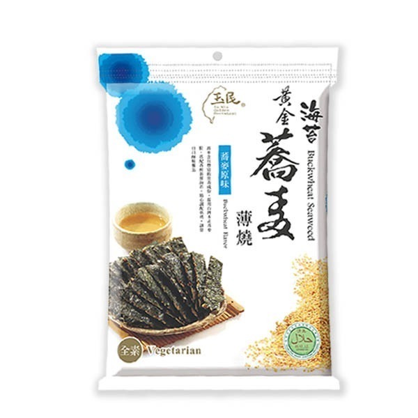 【海莉家】玉民 黃金蕎麥海苔薄燒 (原味/芝麻/杏仁) 黃金蕎麥 蕎麥海苔 海苔 海苔片-規格圖3