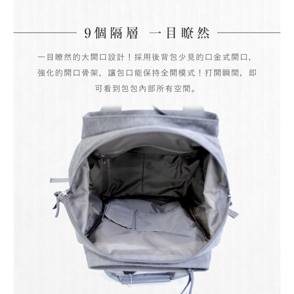 贈寶寶米餅【海莉家】日本 Take Me 媽媽包 大容量 輕量 防潑水 後背包 包包-細節圖6