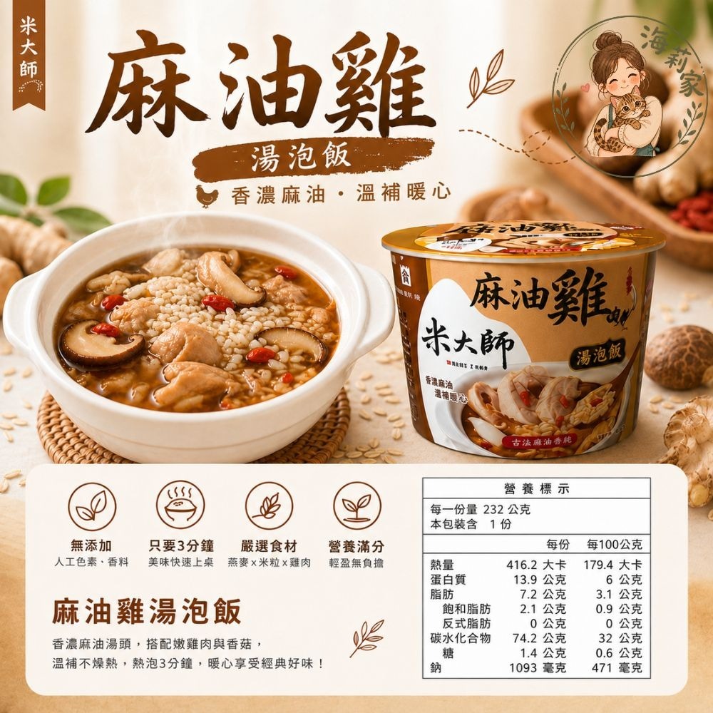米大師 湯泡飯 (菠菜蛋花/蕃茄羅宋/麻油雞/川辣牛肉/肉燥蒸蛋/鮮蝦蒸蛋茶泡飯/赤味噌) 沖泡即食-細節圖5