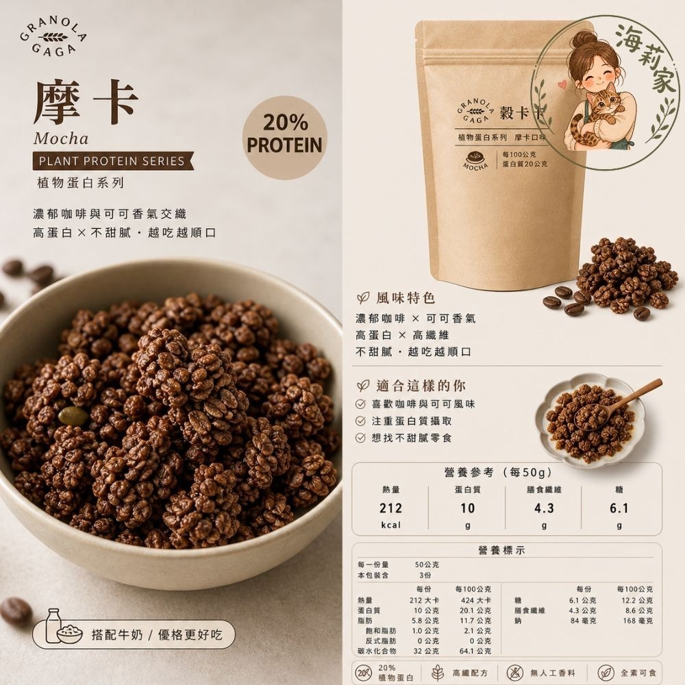穀卡卡 燕麥脆片｜早餐麥片｜低糖燕麥片｜即食早餐｜堅果麥片｜Granola｜多口味｜高纖穀物｜健康零食-規格圖4