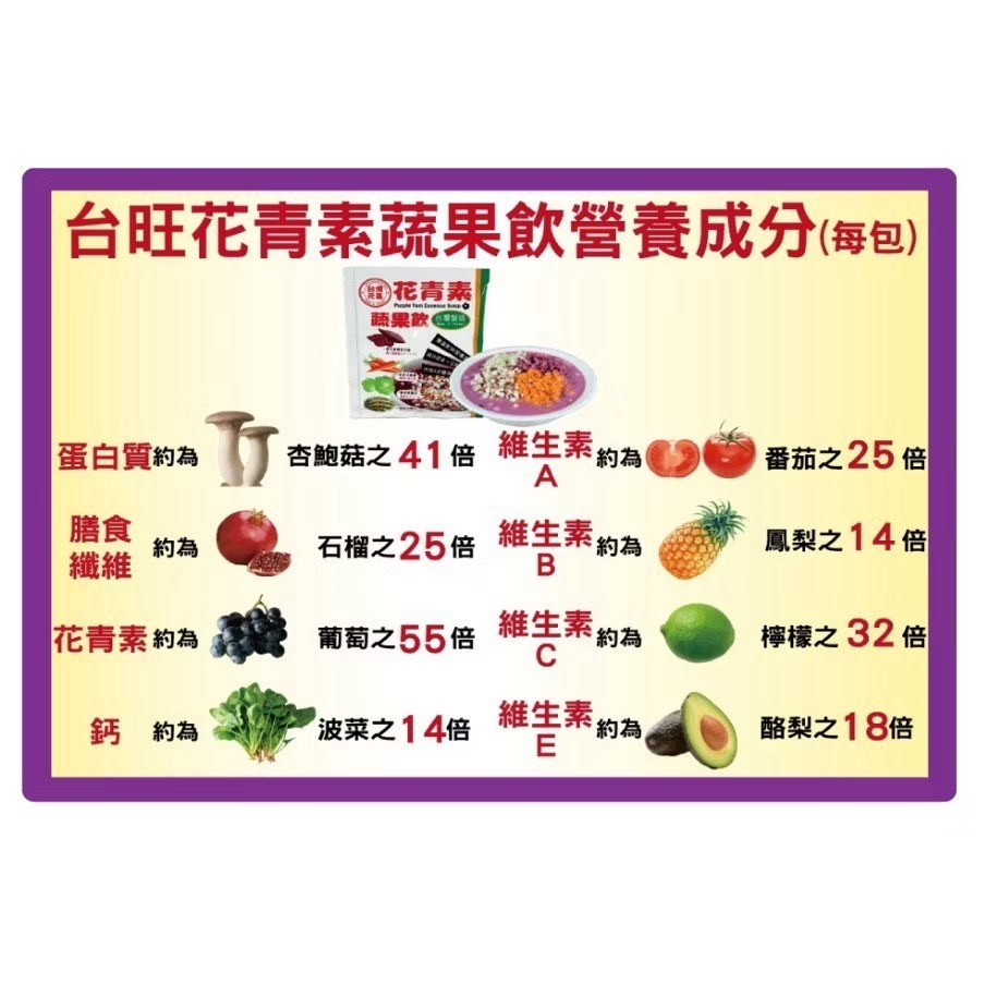 海莉家【臺旺】花青素蔬果飲 (50入) 代餐 銀髮友善-細節圖5