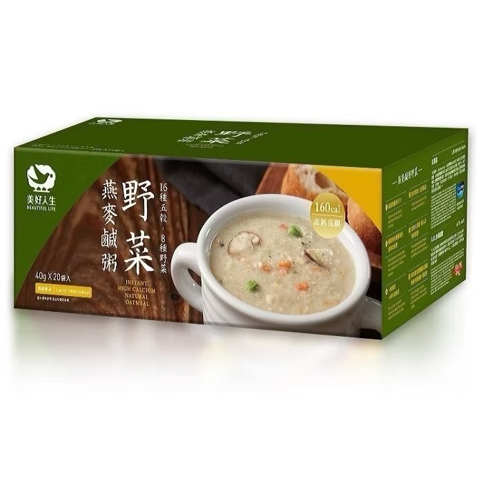 野菜燕麥鹹粥｜即食燕麥粥｜沖泡粥｜低負擔早餐｜素食鹹粥｜穀物粥｜快速沖泡｜美好人生-細節圖4