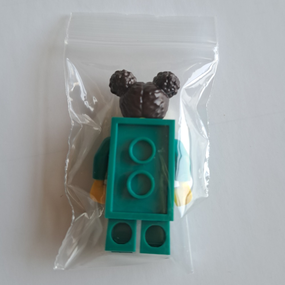 Lego 樂高 BAM自組人偶 湖水綠 磚塊人 全新-細節圖2