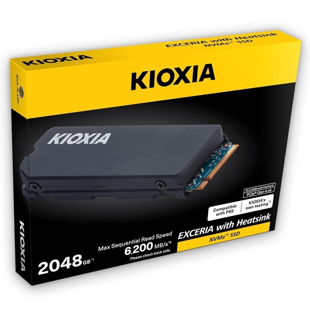 KIOXIA 鎧俠 Exceria with Heatsink 1TB/2TB PCIe Gen4x4 M.2 SSD-規格圖3
