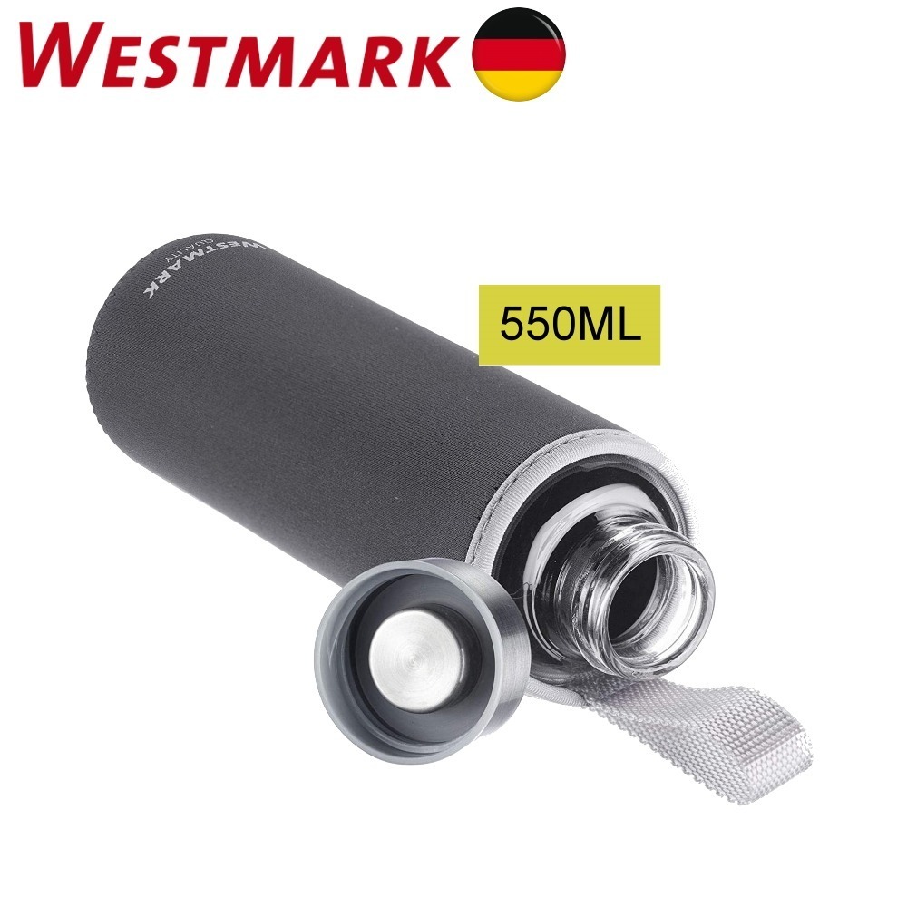 德國WESTMARK 玻璃冷水壺550ML(灰黑/紅送潛水衣保護套)-規格圖2