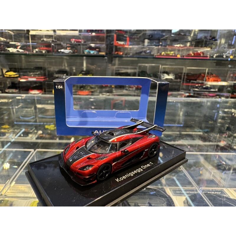 吉華@ 1/64 AutoArt 20040 Koenigsegg One:1 (Apple Red/Carbon)-細節圖2