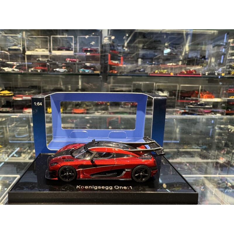 吉華@ 1/64 AutoArt 20040 Koenigsegg One:1 (Apple Red/Carbon)-細節圖3