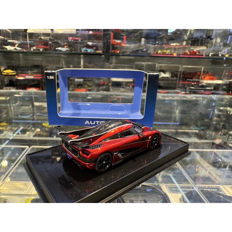 吉華@ 1/64 AutoArt 20040 Koenigsegg One:1 (Apple Red/Carbon)-細節圖4