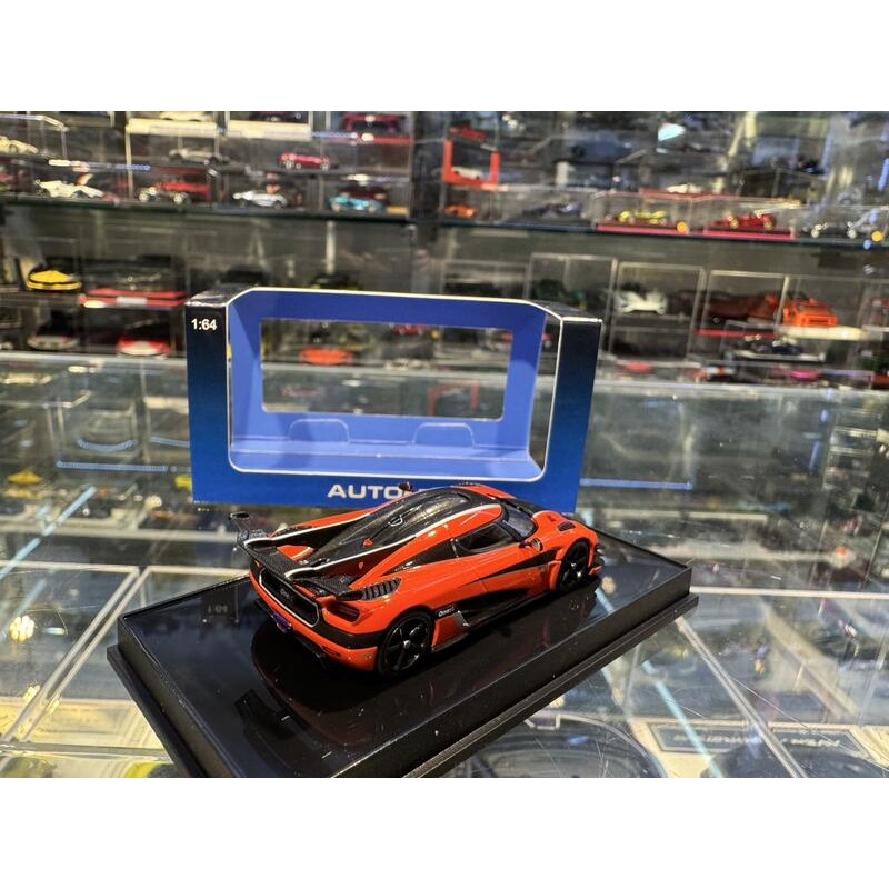吉華@ 1/64 AutoArt 20044 Koenigsegg One:1 Lava Orange/Carbon-細節圖4