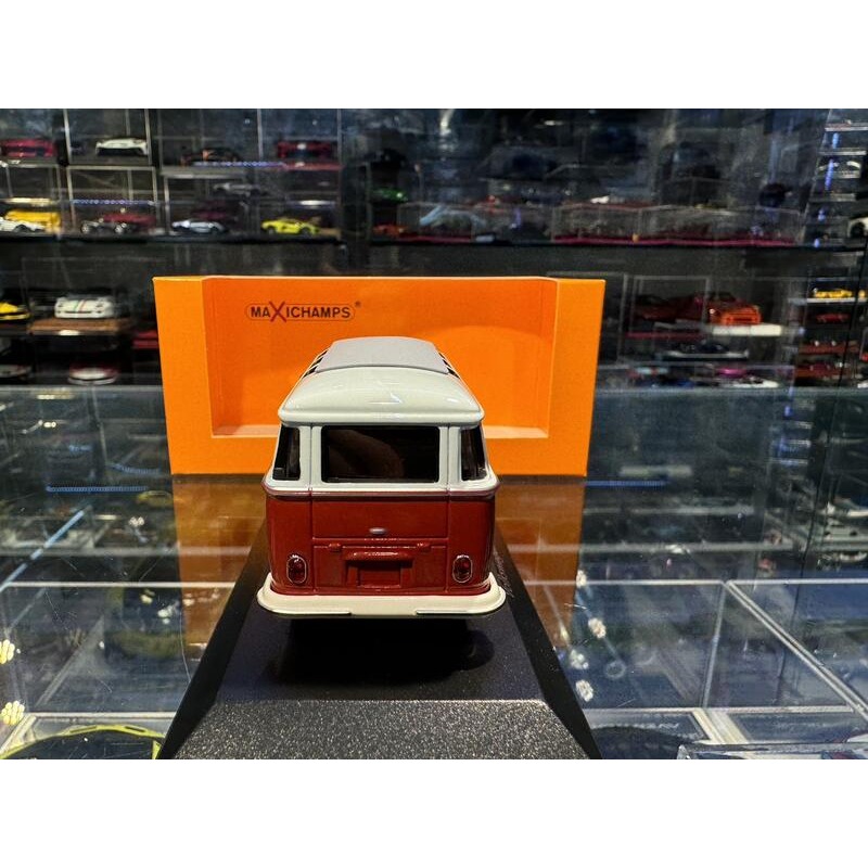 吉華@ 1/43 MINICHAMPS VOLKSWAGEN T1 SAMBA BUS 1961 GREY/RED-細節圖6