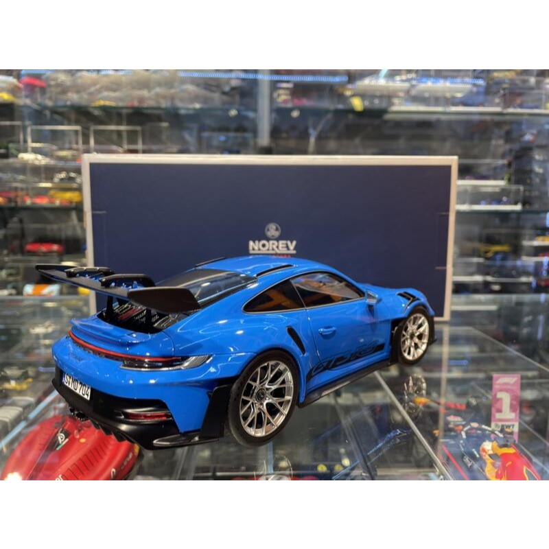 吉華@ 1/18 NOREV 187358 Porsche 911 992 GT3 RS 2022 Sharkblue-細節圖3