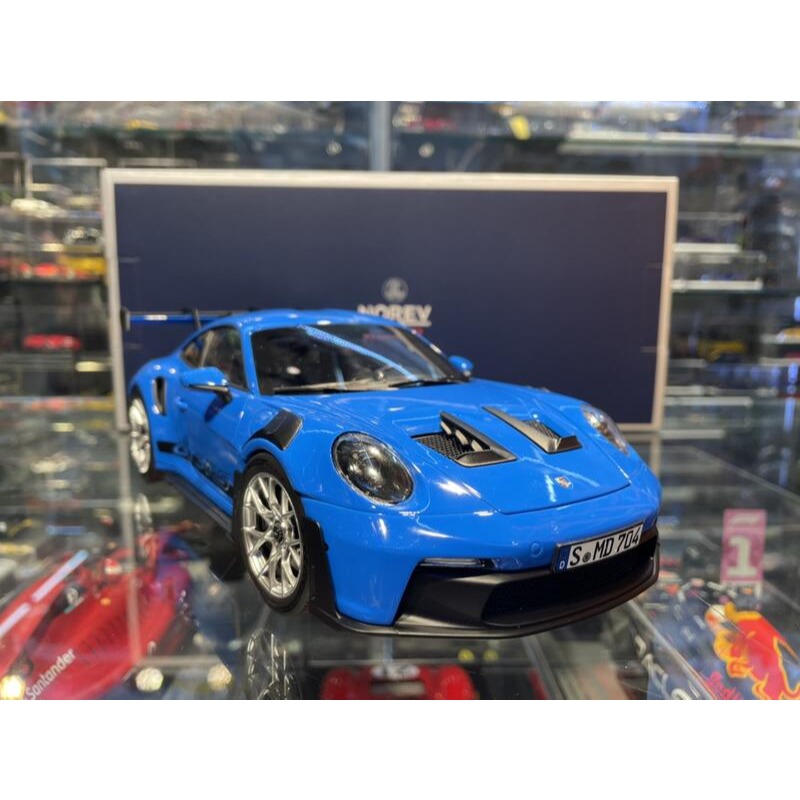 吉華@ 1/18 NOREV 187358 Porsche 911 992 GT3 RS 2022 Sharkblue-細節圖4