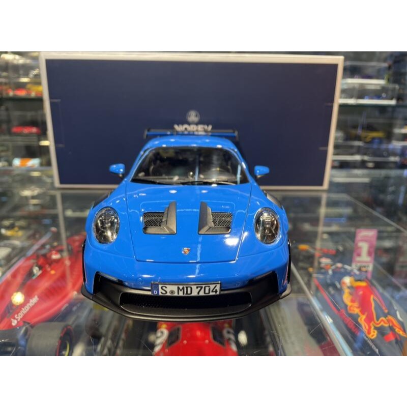 吉華@ 1/18 NOREV 187358 Porsche 911 992 GT3 RS 2022 Sharkblue-細節圖7