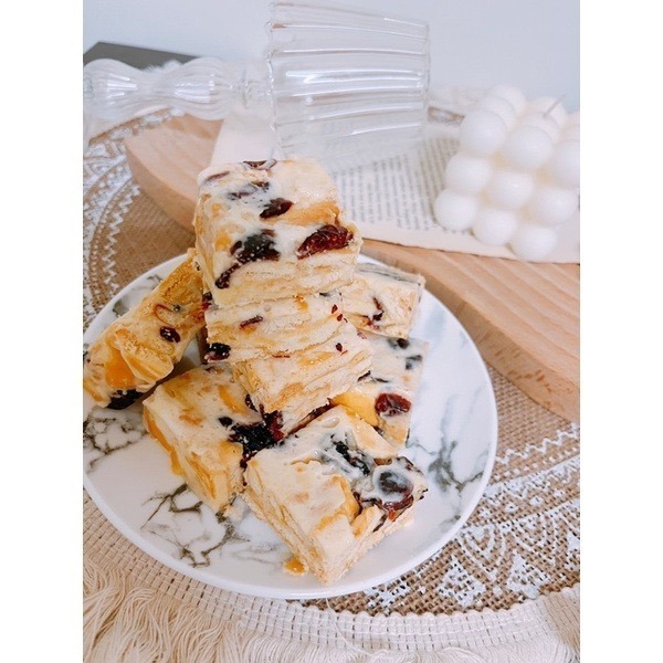 Cha.Q_Q Desserts 經典蔓越莓雪Q餅/雪花餅/雪花酥  8入裝-細節圖3