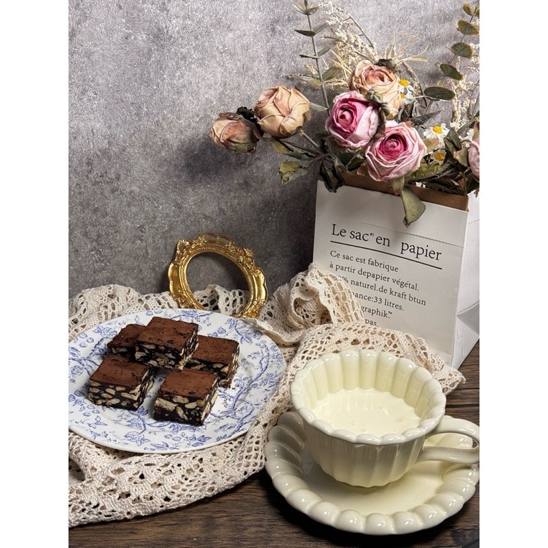 Cha.Q_Q Desserts 濃郁提拉米蘇核桃可可雪Q餅/雪花酥 16入裝-細節圖3