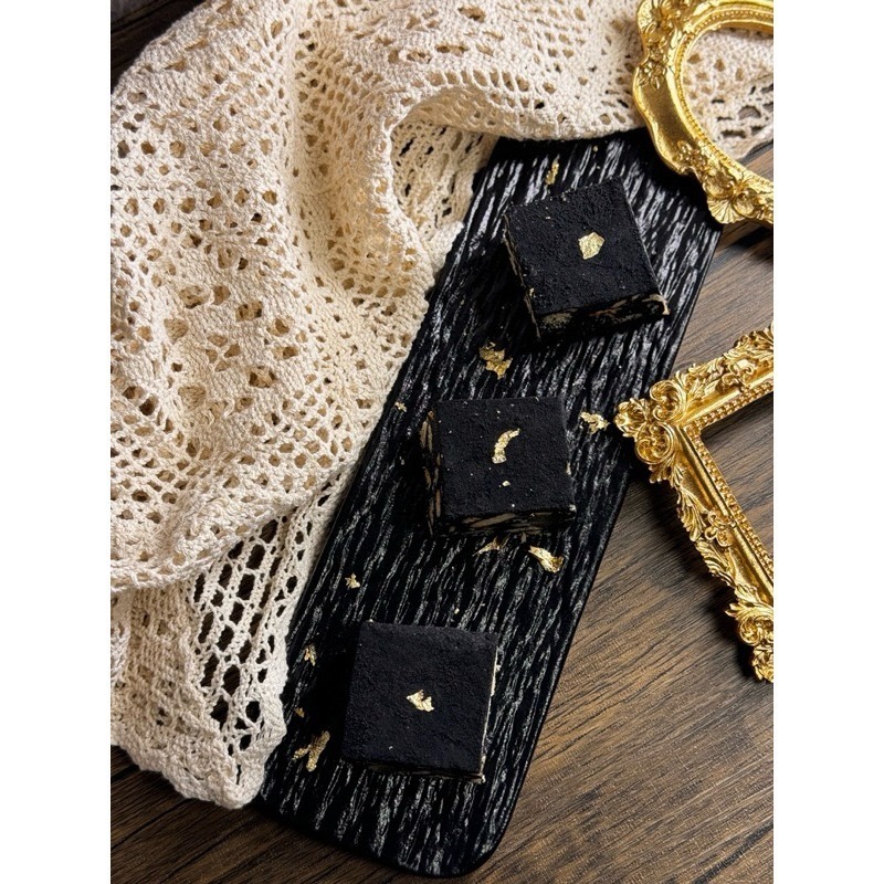 Cha.Q_Q Desserts 耀碳金✨竹炭芝麻夏威夷雪Q餅/雪花酥 16入-細節圖3