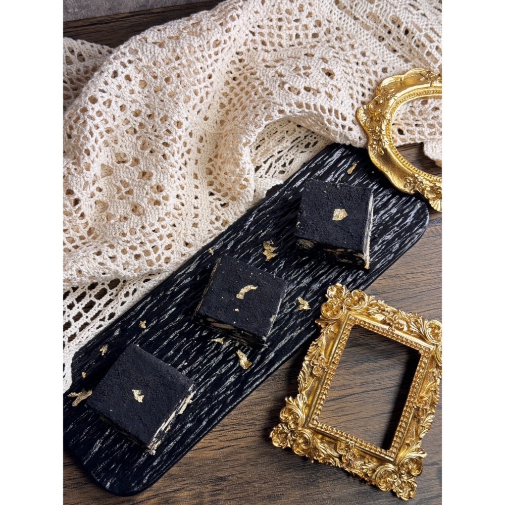 Cha.Q_Q Desserts 耀碳金✨竹炭芝麻夏威夷雪Q餅/雪花酥 16入-細節圖4