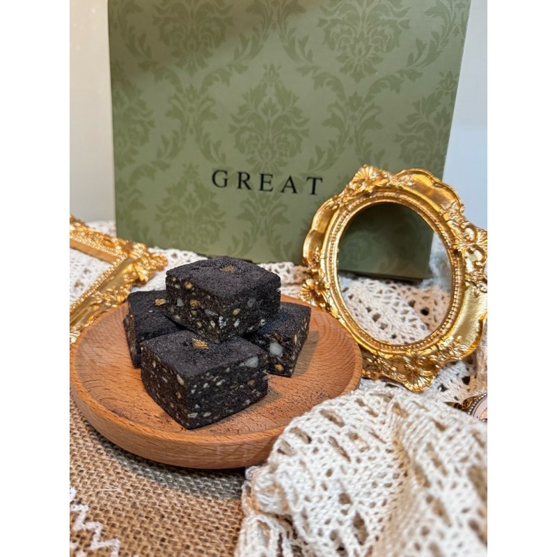 Cha.Q_Q Desserts 耀碳金✨竹炭芝麻夏威夷雪Q餅/雪花酥 8入裝-細節圖4