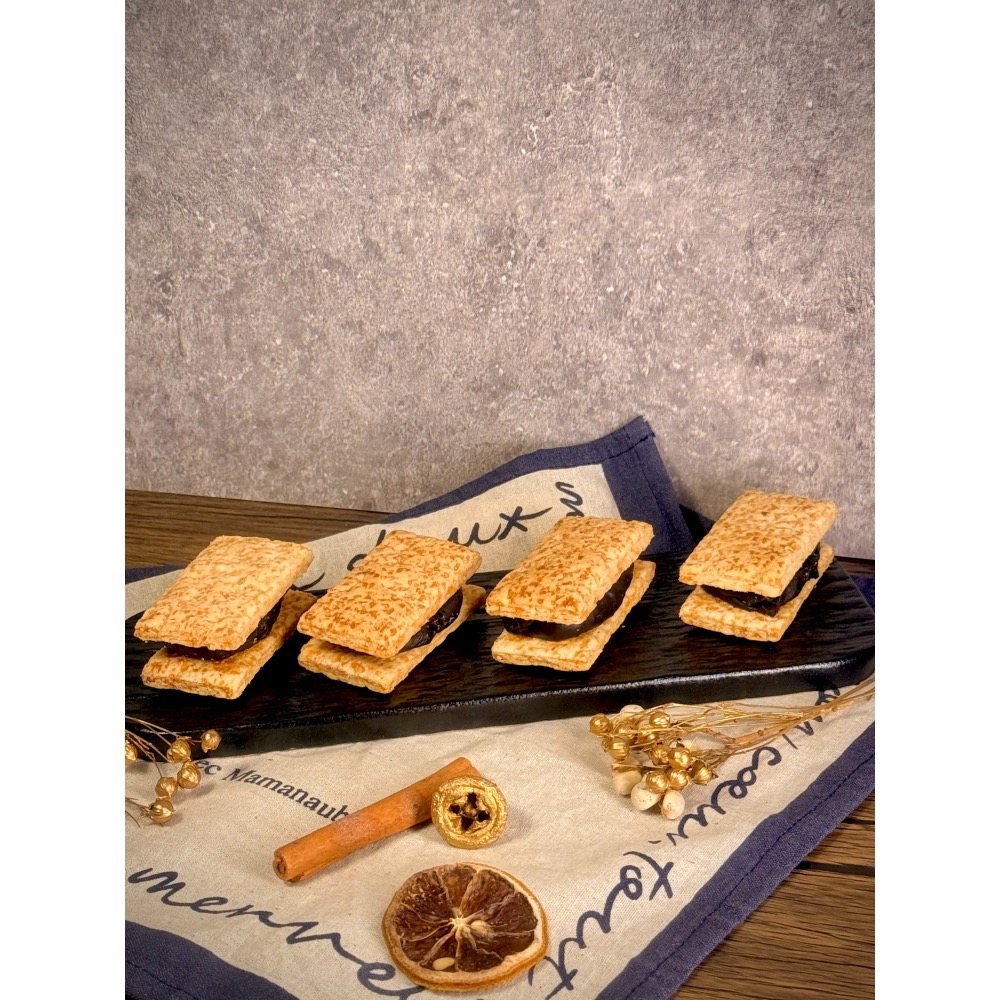 Cha.Q_Q Desserts 有蔓越莓の巧克力方塊酥牛軋餅🍫 8入裝-細節圖3