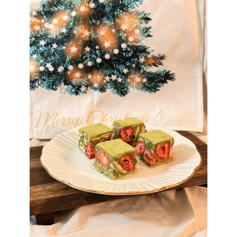 Cha.Q_Q Desserts 濃厚抹茶草莓雪Q餅/雪花酥 限定系列-細節圖2