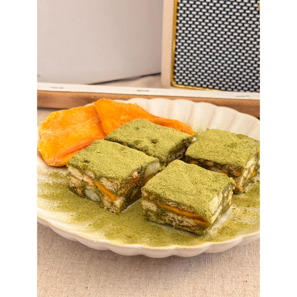 Cha.Q_Q Desserts 盛夏抹香芒果夏威夷雪Q餅｜濃郁抹茶・芒果乾・夏威夷豆-細節圖6