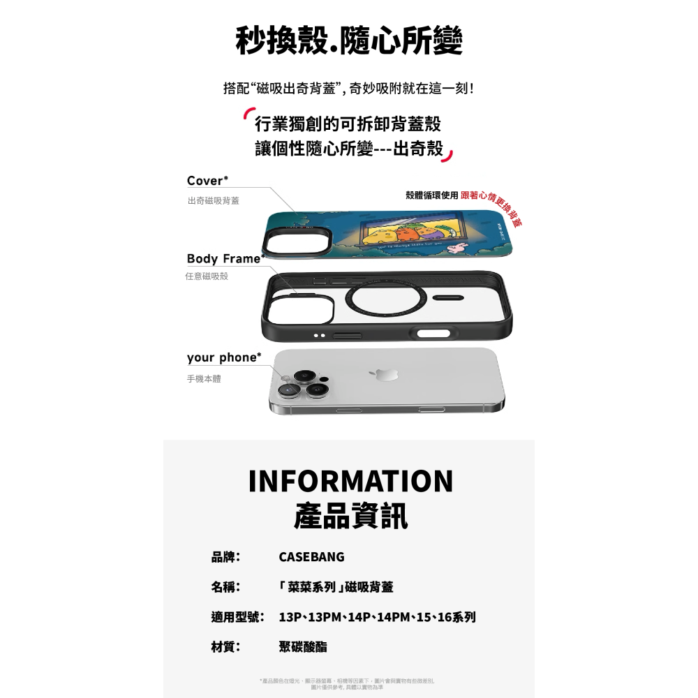 CASEBANGX藝術家Krystal 聯名秘密花園系列_綠野仙蹤_出奇手機殼磁吸背蓋-細節圖2