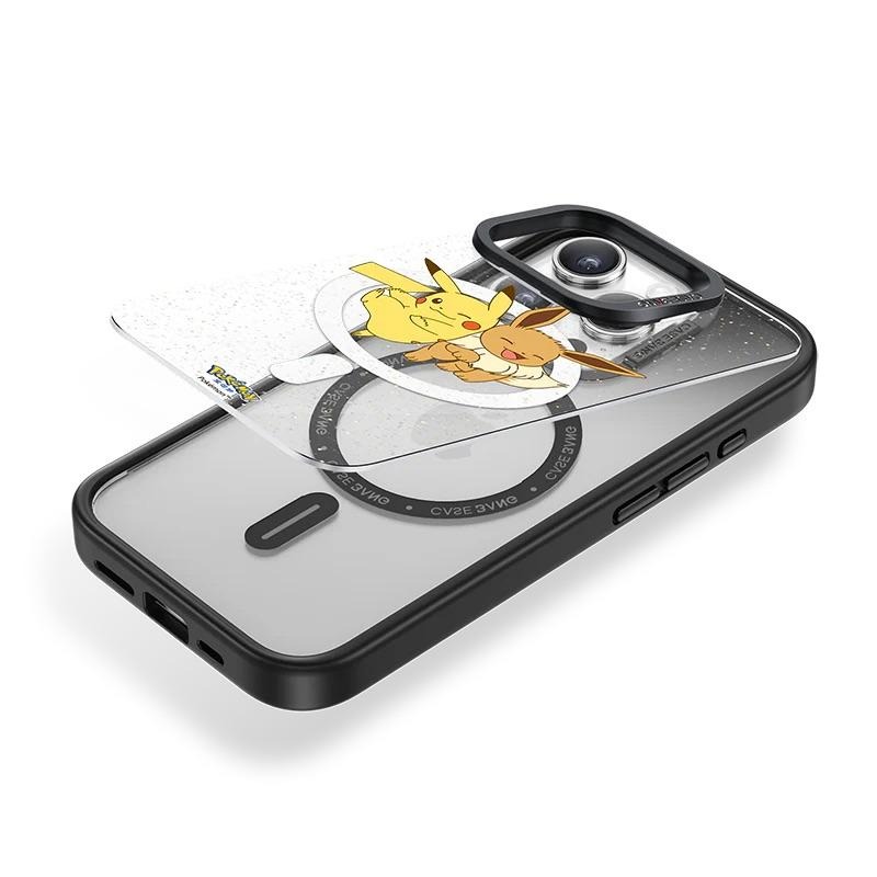 Pokémon寶可夢系列-皮卡丘＆伊布 手機殼磁吸背蓋-細節圖3