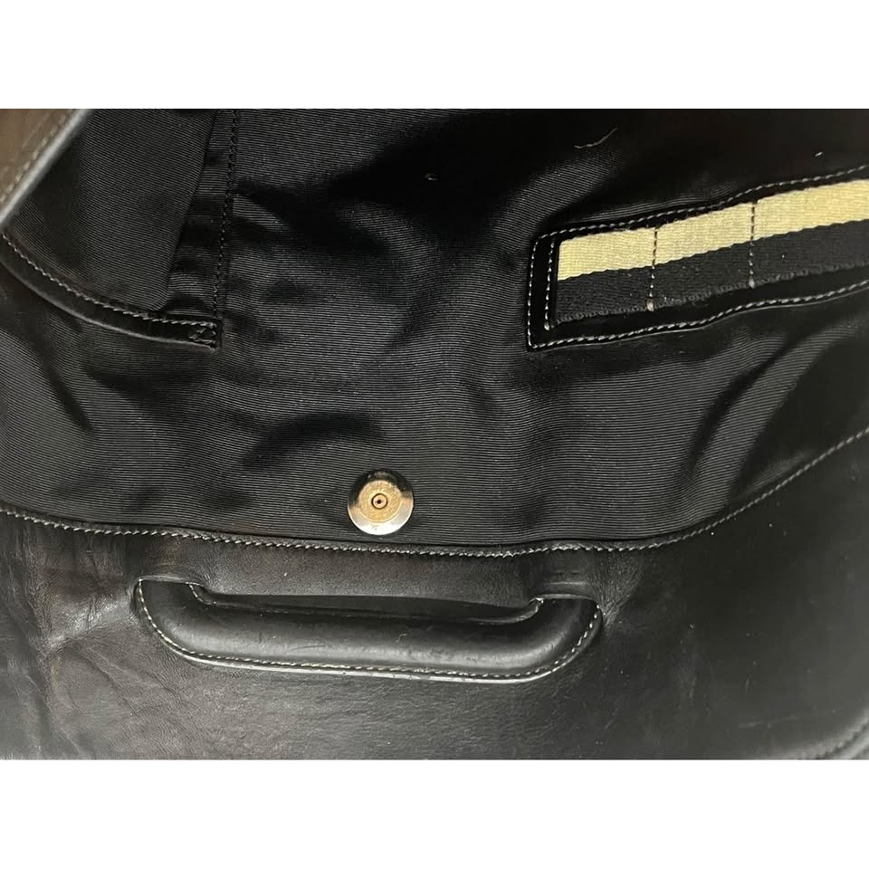 美國COACH對開隱藏手把真皮公事包 牛皮材質 隱藏式手把-細節圖3