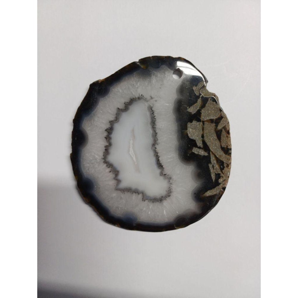 瑪瑙片 有吊飾孔 尺寸大約10公分 有確認會在量一下-細節圖9