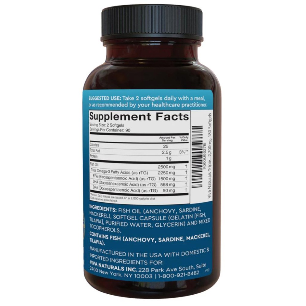 🔥急速出貨💯有現貨 美國🇺🇸原裝 180粒 Viva Naturals Omega-3 Fish Oil 深海魚油-細節圖3