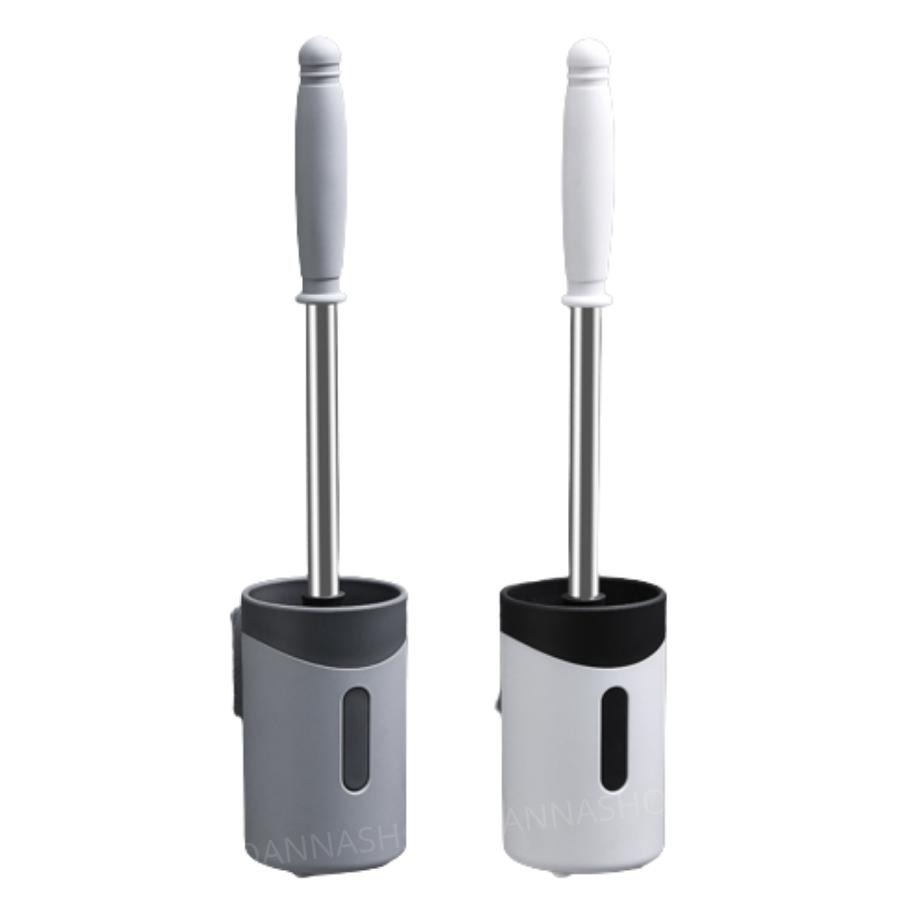 [台灣現貨!不鏽鋼接桿]壁掛馬桶刷 馬桶刷 廁所刷 白色 馬桶清潔刷 馬桶刷架 馬桶刷套裝 馬桶刷子 潔廁刷 馬桶刷組-細節圖2