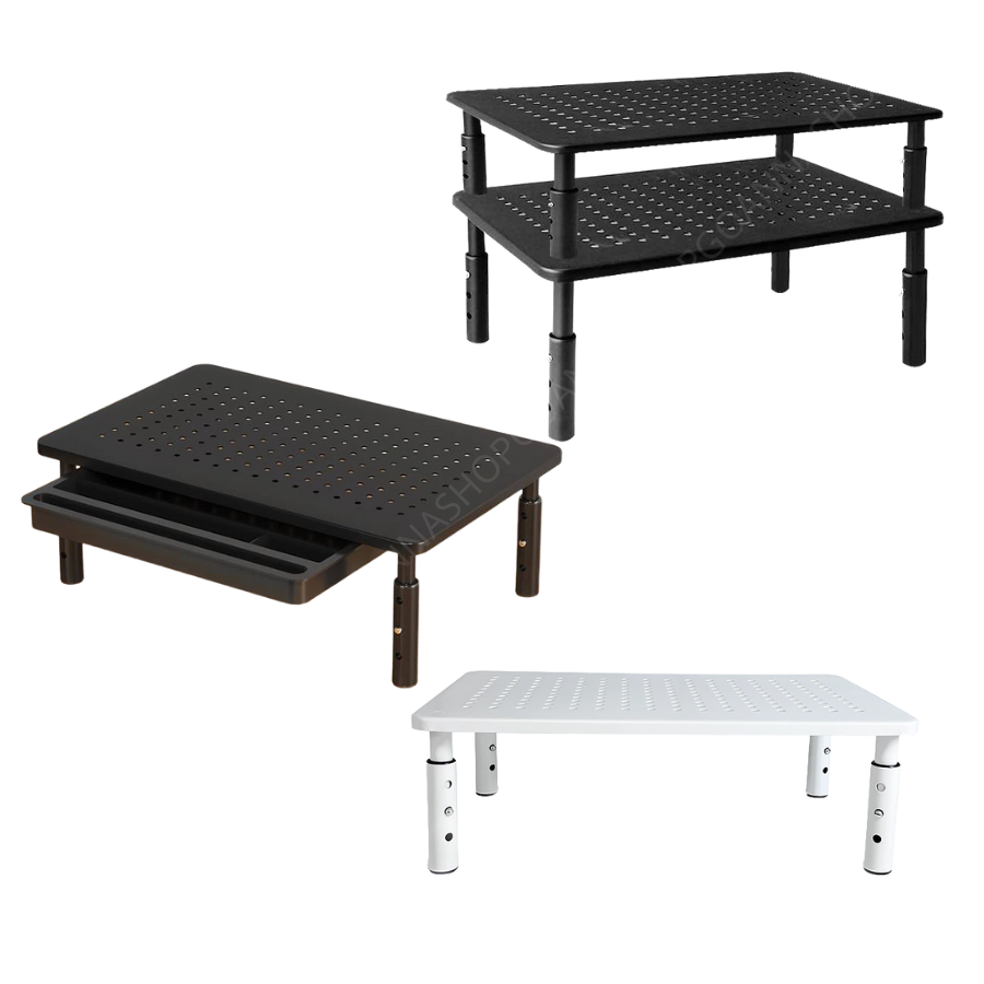 [台灣現貨!3段調節]桌面增高架 螢幕增高架 螢幕架 黑色 電腦螢幕架 電腦架螢幕架 電腦螢幕增高架 電腦桌架-細節圖2