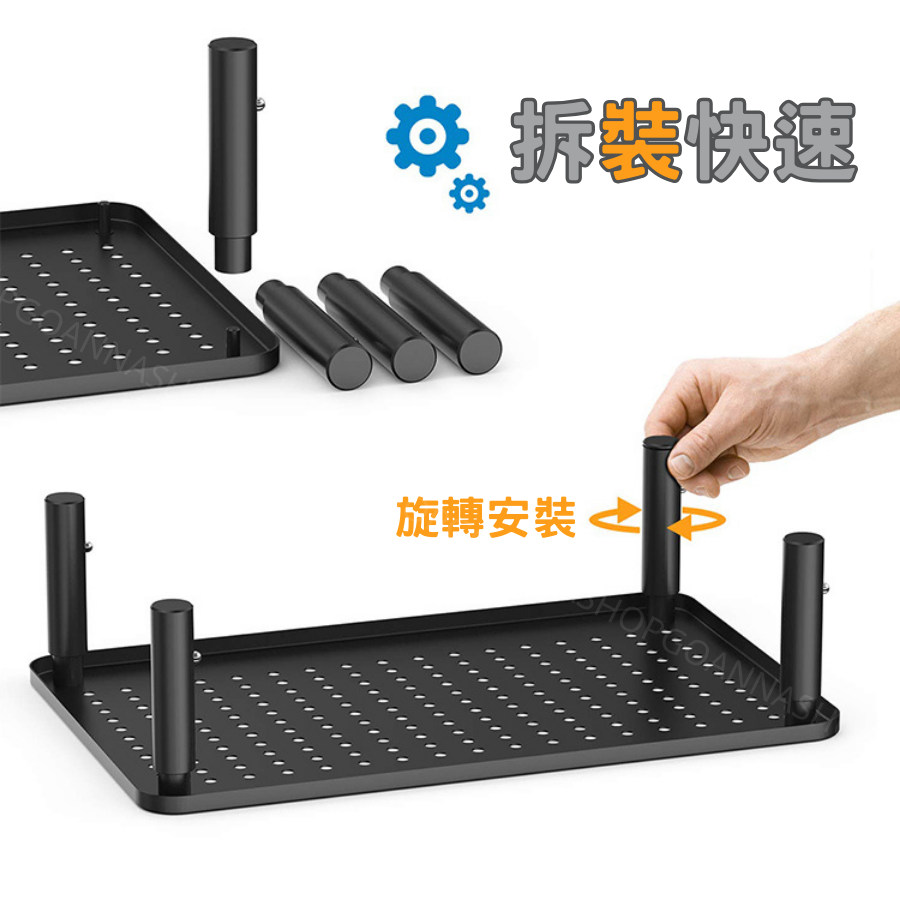 [台灣現貨!3段調節]桌面增高架 螢幕增高架 螢幕架 黑色 電腦螢幕架 電腦架螢幕架 電腦螢幕增高架 電腦桌架-細節圖9