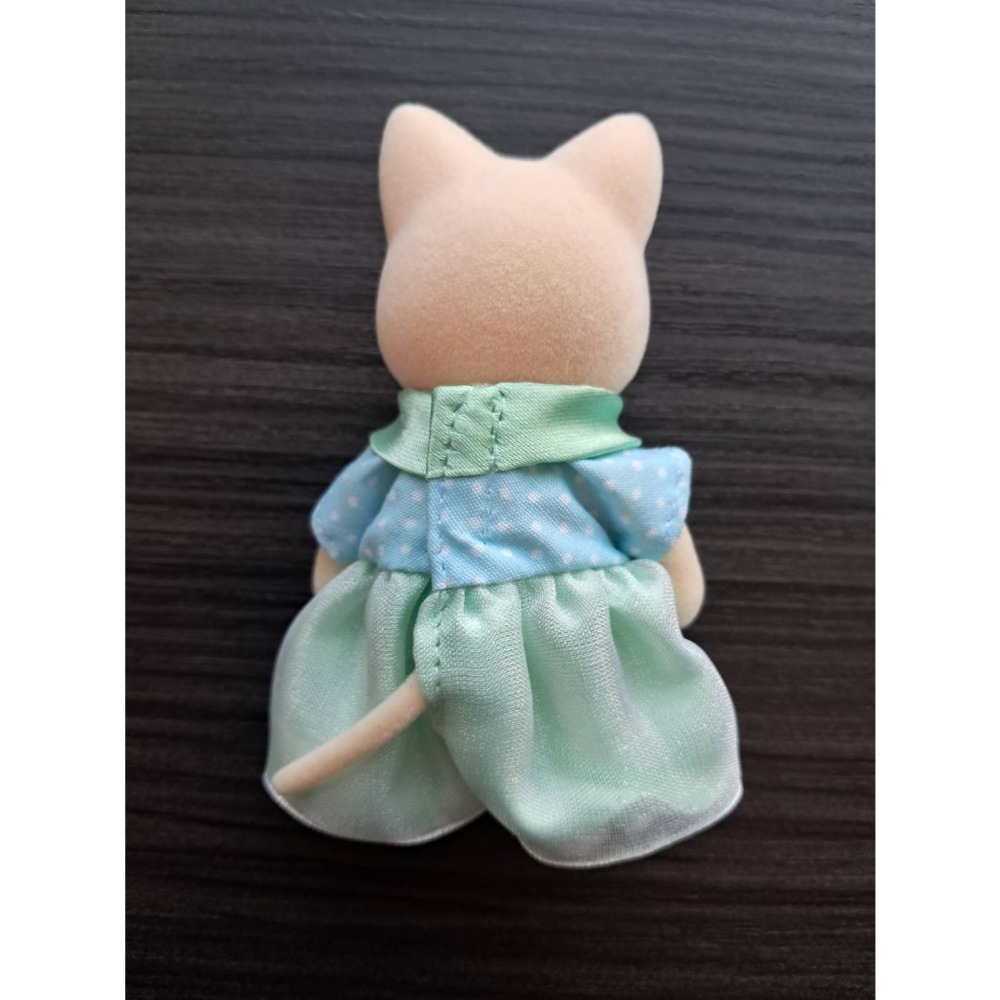 森林家族 二手 異色版 中島 廚房 廚具 藍頂餐廳 禮盒版 配件 附全新貓偶【小小玩具森森的坑】-細節圖8