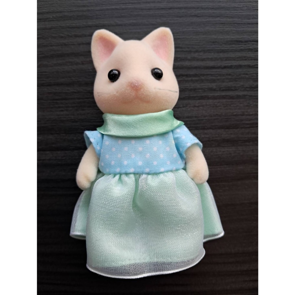 森林家族 二手 異色版 中島 廚房 廚具 藍頂餐廳 禮盒版 配件 附全新貓偶【小小玩具森森的坑】-細節圖9