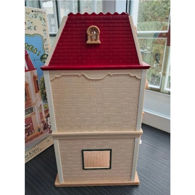 絕版 萬代 KITTY 商店屋 森林家族 適用 二手 店鋪 紅頂 三層屋【小小玩具森森的坑】-細節圖5