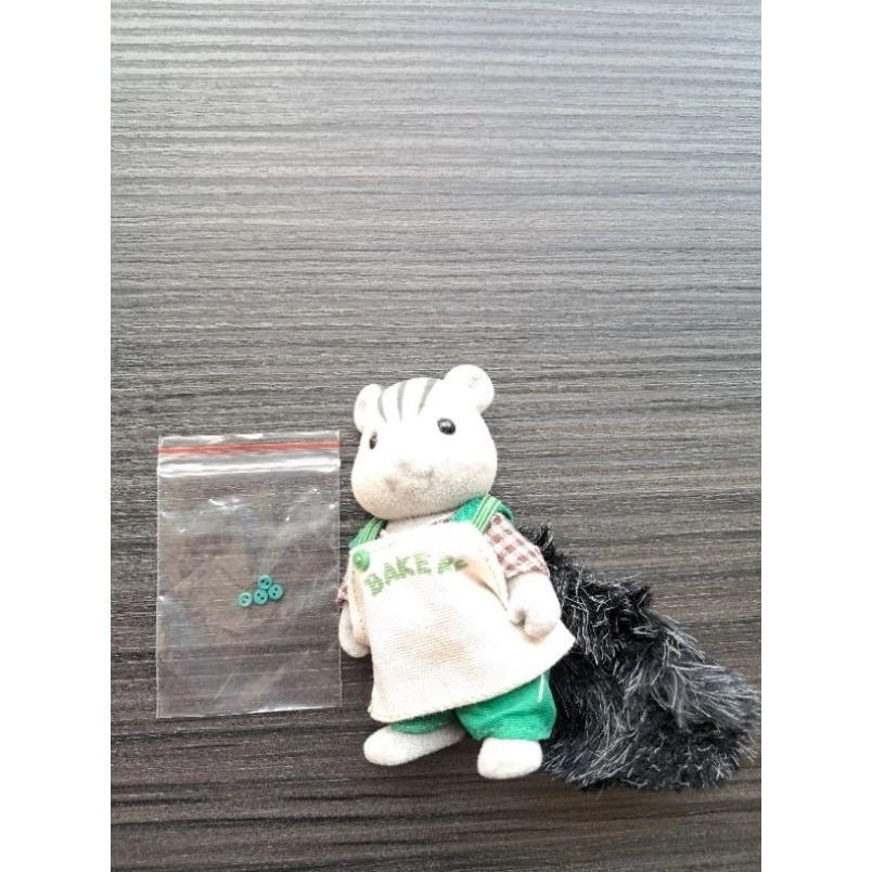 森林家族 絕版 二手 灰松鼠 水車 麵包店 店員 爸爸 尺寸【小小玩具森森的坑】-細節圖9