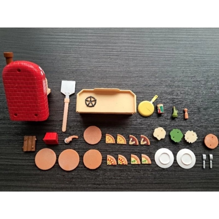 森林家族 絕版 披薩店 二手 比薩店 披薩屋 店鋪【小小玩具森森的坑】-細節圖4