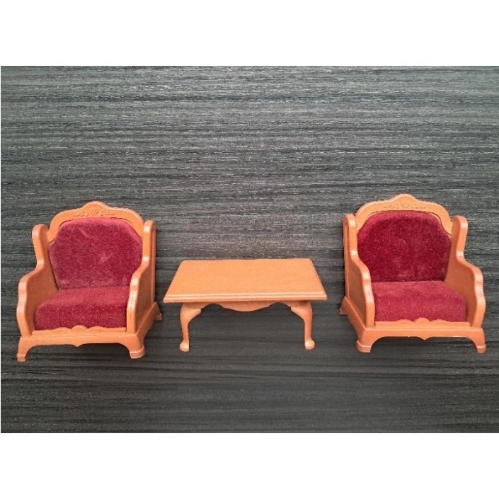 森林家族 絕版 沙發組 復古 城市生活 客廳 二手 沙發 茶几【小小玩具森森的坑】-細節圖2