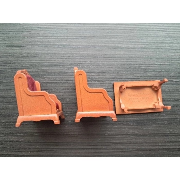 森林家族 絕版 沙發組 復古 城市生活 客廳 二手 沙發 茶几【小小玩具森森的坑】-細節圖5