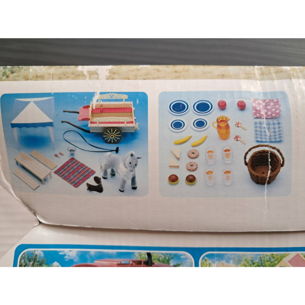 森林家族 絕版 二手 帳篷馬車 帳篷 馬【小小玩具森森的坑】-細節圖2