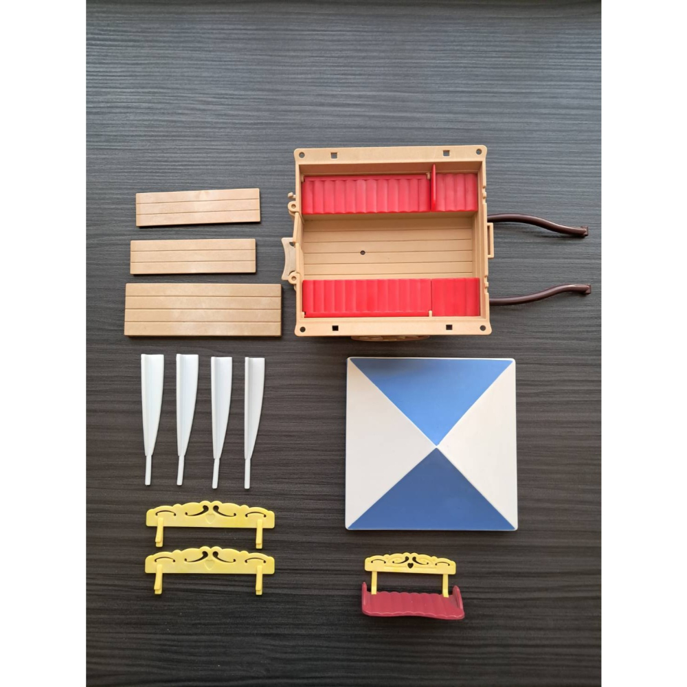 森林家族 絕版 二手 帳篷馬車 帳篷 馬【小小玩具森森的坑】-細節圖4