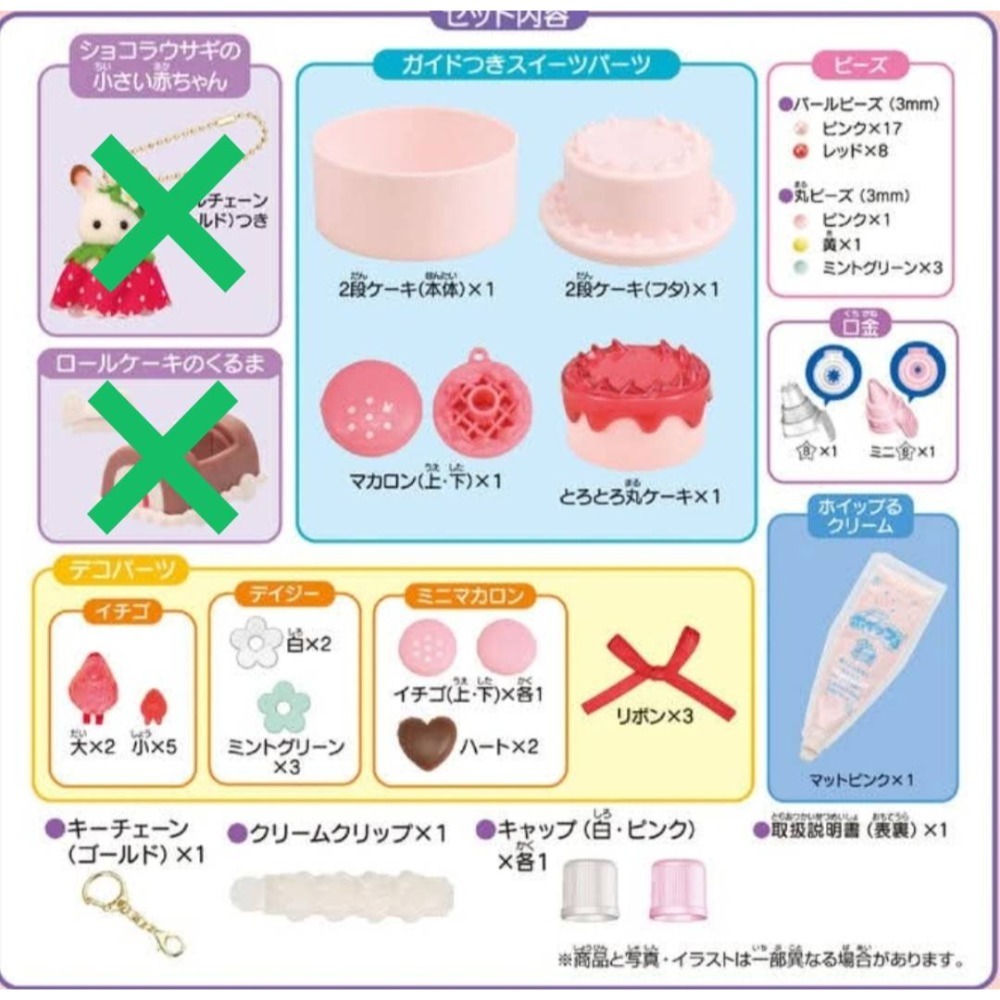 森林家族 日本限定  全新 草莓甜點 DIY 套組 蛋糕 甜點【小小玩具森森的坑】-細節圖2