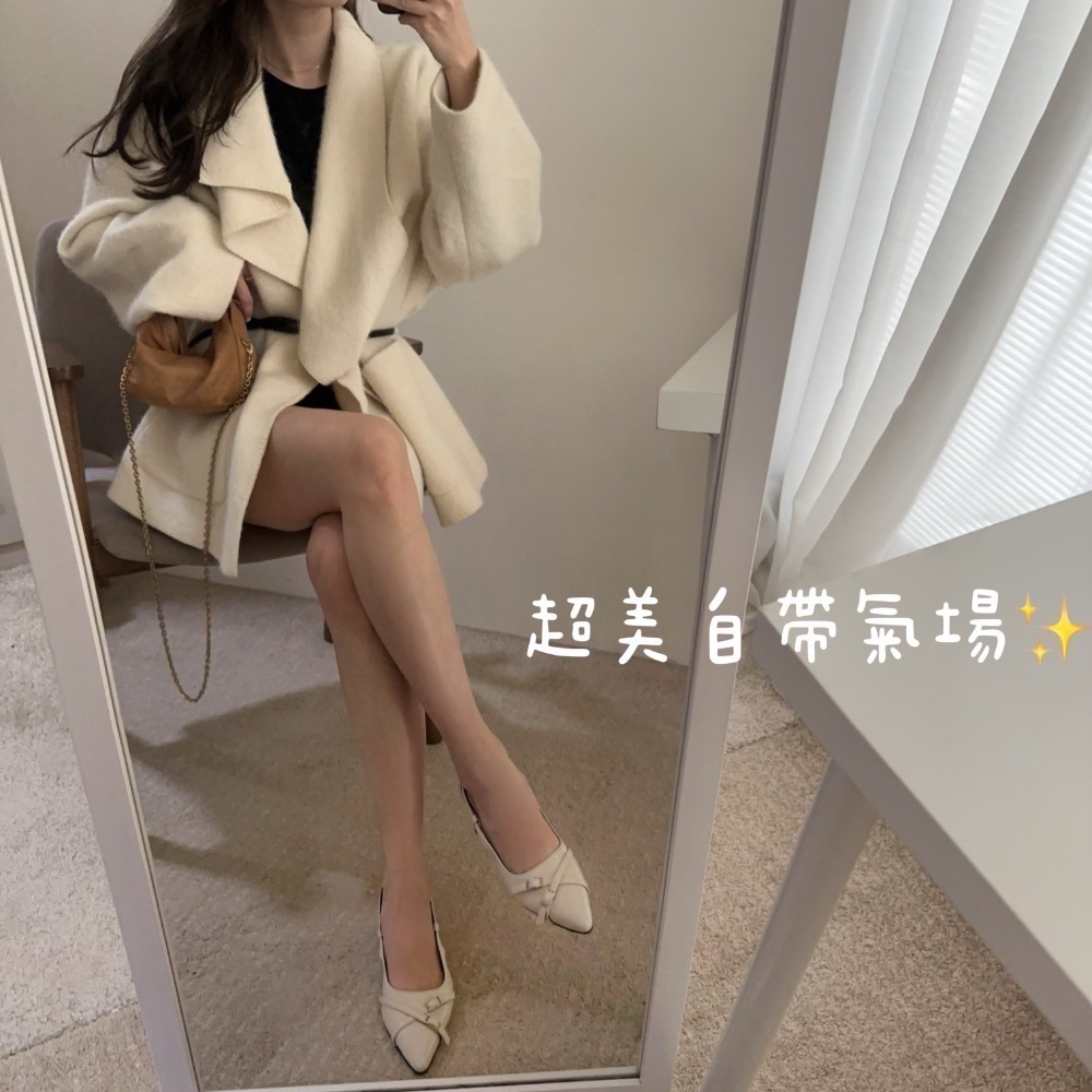 【交叉6cm】韓國東大門超軟皮尖頭跟鞋｜6cm細跟｜不磨腳｜大尺碼｜久走不累｜OL ｜通勤｜尖頭鞋-細節圖7