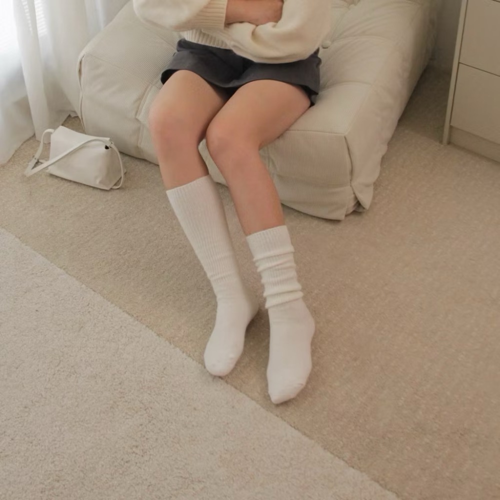 頂級柔嫩羊絨長襪 羊毛小腿襪 羊毛長襪 羊毛襪 柔軟 保暖 保暖襪 登山襪 堆堆襪 韓國製 韓國代購 寒流必備-細節圖5